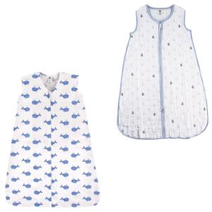image:imageWearable Sleeping Bag Muslin amp Jersey Cotton 2PackAnchorWhale