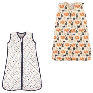 image:imageWearable Sleeping Bag Muslin amp Jersey Cotton 2PackArrowsForest