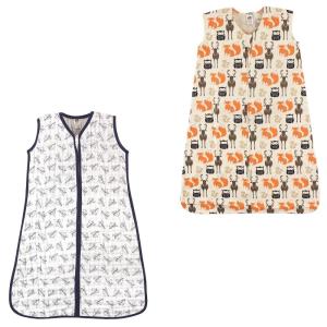 image:imageWearable Sleeping Bag Muslin amp Jersey Cotton 2PackPaper AirplaneForest