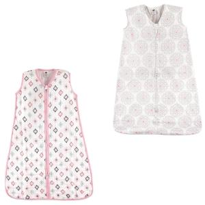 image:imageWearable Sleeping Bag Muslin amp Jersey Cotton 2PackPink AztecModern Floral