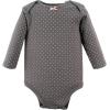 image:imageHudson Baby Baby Girls Cotton Longsleeve Bodysuits 3packBasic Pink Gray Floral