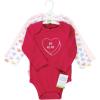 image:imageHudson Baby Baby Girls Cotton Longsleeve Bodysuits 3packBe Mine Valentine