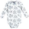 image:imageHudson Baby Baby Girls Cotton Longsleeve Bodysuits 3packBlue Toile