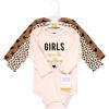 image:imageHudson Baby Baby Girls Cotton Longsleeve Bodysuits 3packCinnamon Hearts