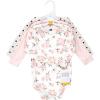 image:imageHudson Baby Baby Girls Cotton Longsleeve Bodysuits 3packCinnamon Pink Prints