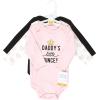 image:imageHudson Baby Baby Girls Cotton Longsleeve Bodysuits 3packDaddys Little Princess
