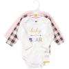 image:imageHudson Baby Baby Girls Cotton Longsleeve Bodysuits 3packGirl Baby Bear
