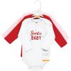 image:imageHudson Baby Baby Girls Cotton Longsleeve Bodysuits 3packGirl Christmas Sayings