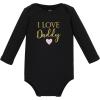 image:imageHudson Baby Baby Girls Cotton Longsleeve Bodysuits 3packGirl Daddy