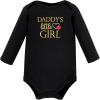 image:imageHudson Baby Baby Girls Cotton Longsleeve Bodysuits 3packGirl Daddy Red Black