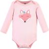 image:imageHudson Baby Baby Girls Cotton Longsleeve Bodysuits 3packGirl Fox