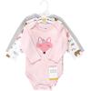 image:imageHudson Baby Baby Girls Cotton Longsleeve Bodysuits 3packGirl Fox