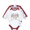 image:imageHudson Baby Baby Girls Cotton Longsleeve Bodysuits 3packGirl Holiday Village