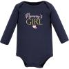image:imageHudson Baby Baby Girls Cotton Longsleeve Bodysuits 3packGirl Mommy Pink Navy