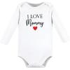 image:imageHudson Baby Baby Girls Cotton Longsleeve Bodysuits 3packGirl Mommy Red Black