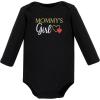 image:imageHudson Baby Baby Girls Cotton Longsleeve Bodysuits 3packGirl Mommy Red Black