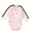 image:imageHudson Baby Baby Girls Cotton Longsleeve Bodysuits 3packGold Unicorn