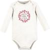 image:imageHudson Baby Baby Girls Cotton Longsleeve Bodysuits 3packHappy Love