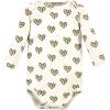 image:imageHudson Baby Baby Girls Cotton Longsleeve Bodysuits 3packLeopard Hearts