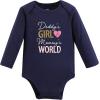 image:imageHudson Baby Baby Girls Cotton Longsleeve Bodysuits 3packLove at First Sight