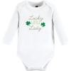 image:imageHudson Baby Baby Girls Cotton Longsleeve Bodysuits 3packLucky Lady