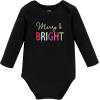 image:imageHudson Baby Baby Girls Cotton Longsleeve Bodysuits 3packMerry and Bright