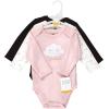 image:imageHudson Baby Baby Girls Cotton Longsleeve Bodysuits 3packPink Dreamer