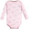 image:imageHudson Baby Baby Girls Cotton Longsleeve Bodysuits 3packPink Gray Elephant