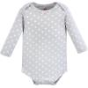 image:imageHudson Baby Baby Girls Cotton Longsleeve Bodysuits 3packPink Gray Elephant