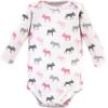 image:imageHudson Baby Baby Girls Cotton Longsleeve Bodysuits 3packPink Moose