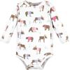 image:imageHudson Baby Baby Girls Cotton Longsleeve Bodysuits 3packPink Moose Bear