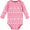 image:imageHudson Baby Baby Girls Cotton Longsleeve Bodysuits 3packPink Moose Bear