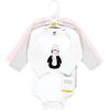 image:imageHudson Baby Baby Girls Cotton Longsleeve Bodysuits 3packPink Penguin