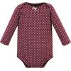 image:imageHudson Baby Baby Girls Cotton Longsleeve Bodysuits 3packPlum Wildflower