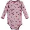 image:imageHudson Baby Baby Girls Cotton Longsleeve Bodysuits 3packPlum Wildflower