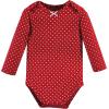 image:imageHudson Baby Baby Girls Cotton Longsleeve Bodysuits 3packPoinsettia