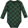 image:imageHudson Baby Baby Girls Cotton Longsleeve Bodysuits 3packPoinsettia
