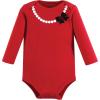 image:imageHudson Baby Baby Girls Cotton Longsleeve Bodysuits 3packRed Rose Leopard
