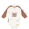 image:imageHudson Baby Baby Girls Cotton Longsleeve Bodysuits 3packRustic Leopard