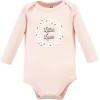 image:imageHudson Baby Baby Girls Cotton Longsleeve Bodysuits 3packSage Floral Wreath