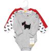 image:imageHudson Baby Baby Girls Cotton Longsleeve Bodysuits 3packScottie Dog
