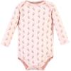 image:imageHudson Baby Baby Girls Cotton Longsleeve Bodysuits 3packSoft Painted Floral