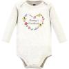 image:imageHudson Baby Baby Girls Cotton Longsleeve Bodysuits 3packSoft Painted Floral