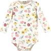 image:imageHudson Baby Baby Girls Cotton Longsleeve Bodysuits 3packSoft Painted Floral