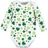 image:imageHudson Baby Baby Girls Cotton Longsleeve Bodysuits 3packSt Patricks Rainbow