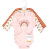 image:imageHudson Baby Baby Girls Cotton Longsleeve Bodysuits 3packSunshine Rainbows