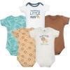 image:imageHudson Baby Infant Boys Cotton Bodysuits 5Pack Roarsome Little Lion Preemie