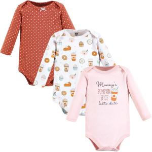 image:imageHudson Baby Baby Girls Cotton Longsleeve Bodysuits 3packPumpkin Spice Date