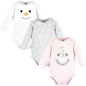 image:imageHudson Baby Baby Girls Cotton Longsleeve Bodysuits 3packSnow Much Fun