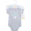 image:imageHudson Baby Unisex Baby Cotton Bodysuits 3PackHello World Cloud